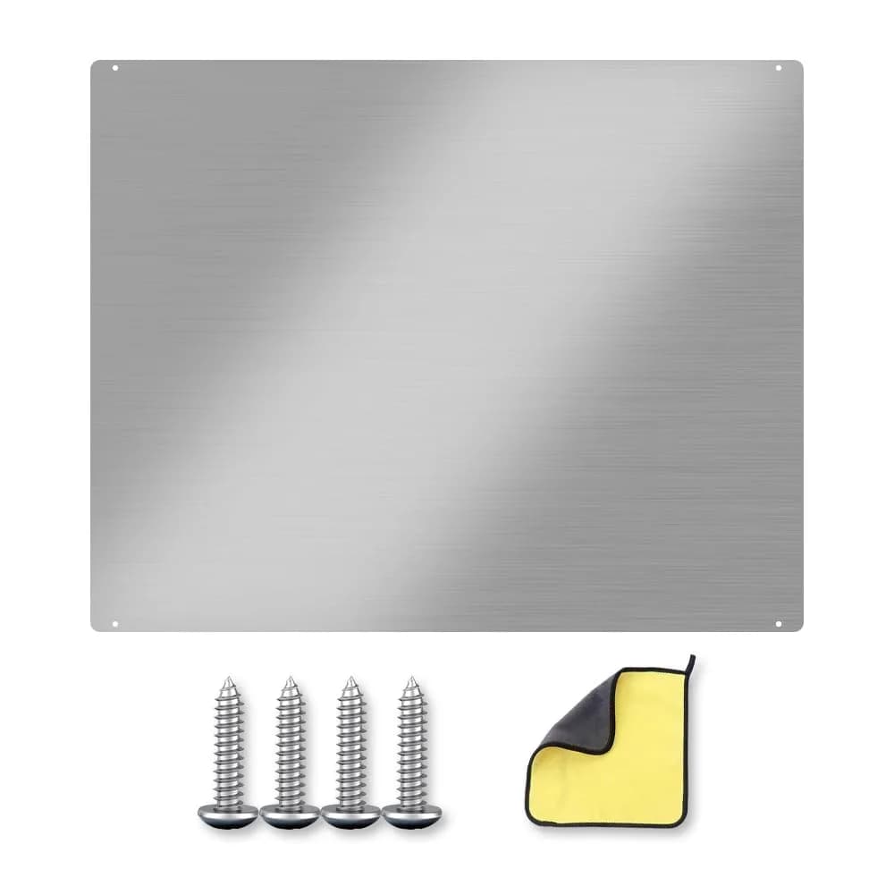 VENFAN 36"x24" Stainless Steel Backsplash | Grease Resistant Wall Panel for Kitchen — Silver
