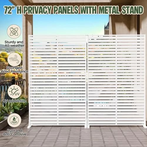 Diyfire Privacy Screen Outdoor 72" HDPE Fence Panel for Patio | Modern Garden Privacy Solution thumbnail 4