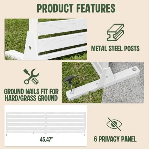 Diyfire Privacy Screen Outdoor 72" HDPE Fence Panel for Patio | Modern Garden Privacy Solution thumbnail 3