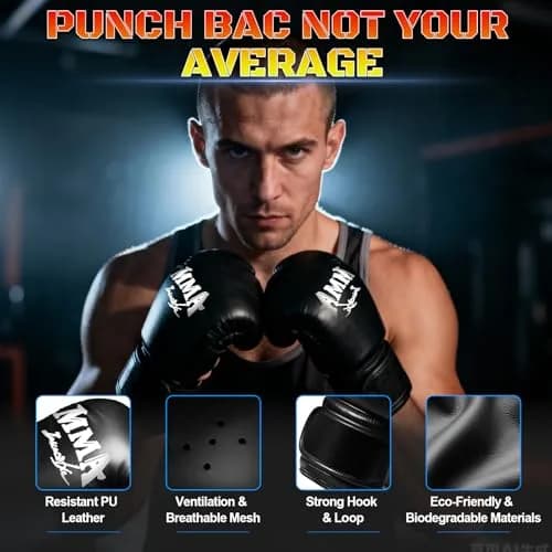 JUOIFIP 70" Heavy Standing Boxing Bag with Gloves, Pump & Jump Rope | Professional Training Equipment thumbnail 6