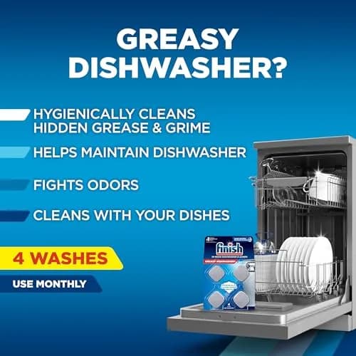 Finish Dishwasher Cleaner Tablets 32 Count (Pack of 8) | Deep Cleans Hidden Grease & Grime thumbnail 2