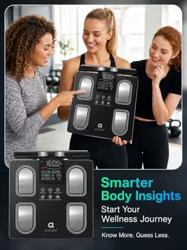 Arboleaf Body Composition Scale with Handle Display, Black | 8-Electrode Smart BMI & Body Fat Monitor thumbnail 9