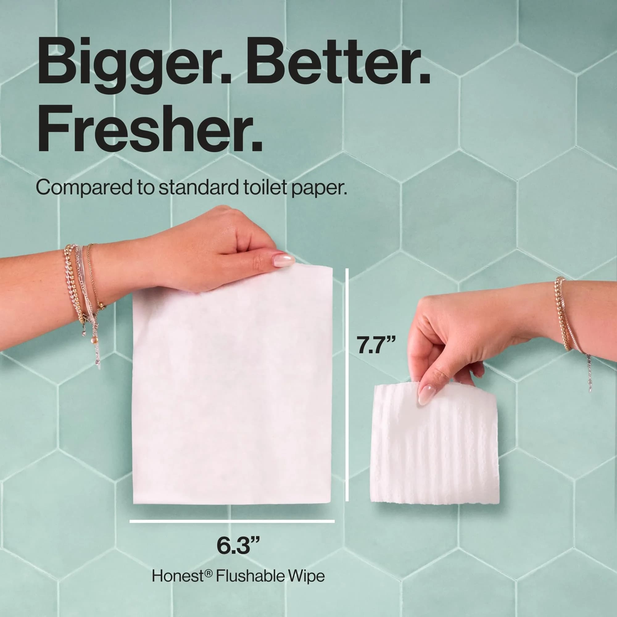 The Honest Company Hypoallergenic Flushable Wipes Tropical Leaves, 126 Count (3 Packs) | EWG Verified & Dermatologist Tested for Sensitive Skin - view 7