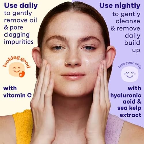 Clean & Clear Oil-Free Facial Cleansers Morning Burst & Night Relaxing 192 fl oz (16 oz 2 Count Pack of 12) | Gentle Daily Cleansing thumbnail 5