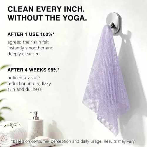 UJFQBH Authentic African Net Sponge 3 Pack, Exfoliating Body Scrubber for Gentle Daily Exfoliation, Deep Cleansing Back Scrubber for Hard to Reach Areas, Quick Drying Shower Essential Ocean Blue thumbnail 5