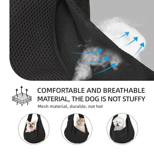 ARZQUT Dog and Cats Carrier Sling, Breathable Small Pet Carrier, 21 x 12 inches | Hands-Free Travel thumbnail 3