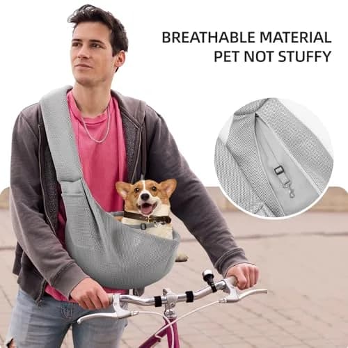 ARZQUT Dog and Cats Carrier Sling | Breathable Small Pet Carrier for Travel & Daily Use thumbnail 7