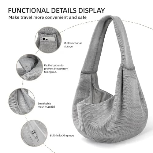 ARZQUT Dog and Cats Carrier Sling | Breathable Small Pet Carrier for Travel & Daily Use thumbnail 3