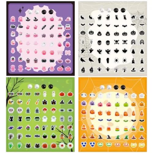 AUGSUN 240 Pcs Halloween Stick-on Earrings | 8 mm (0.31 in) thumbnail 1