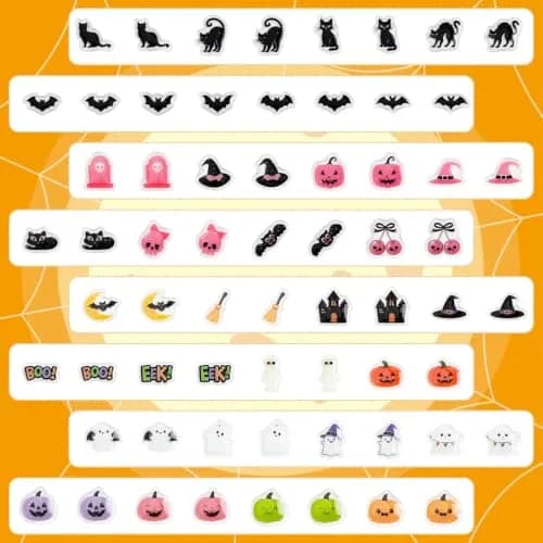 AUGSUN 240 Pcs Halloween Stick-on Earrings | 8 mm (0.31 in) thumbnail 2