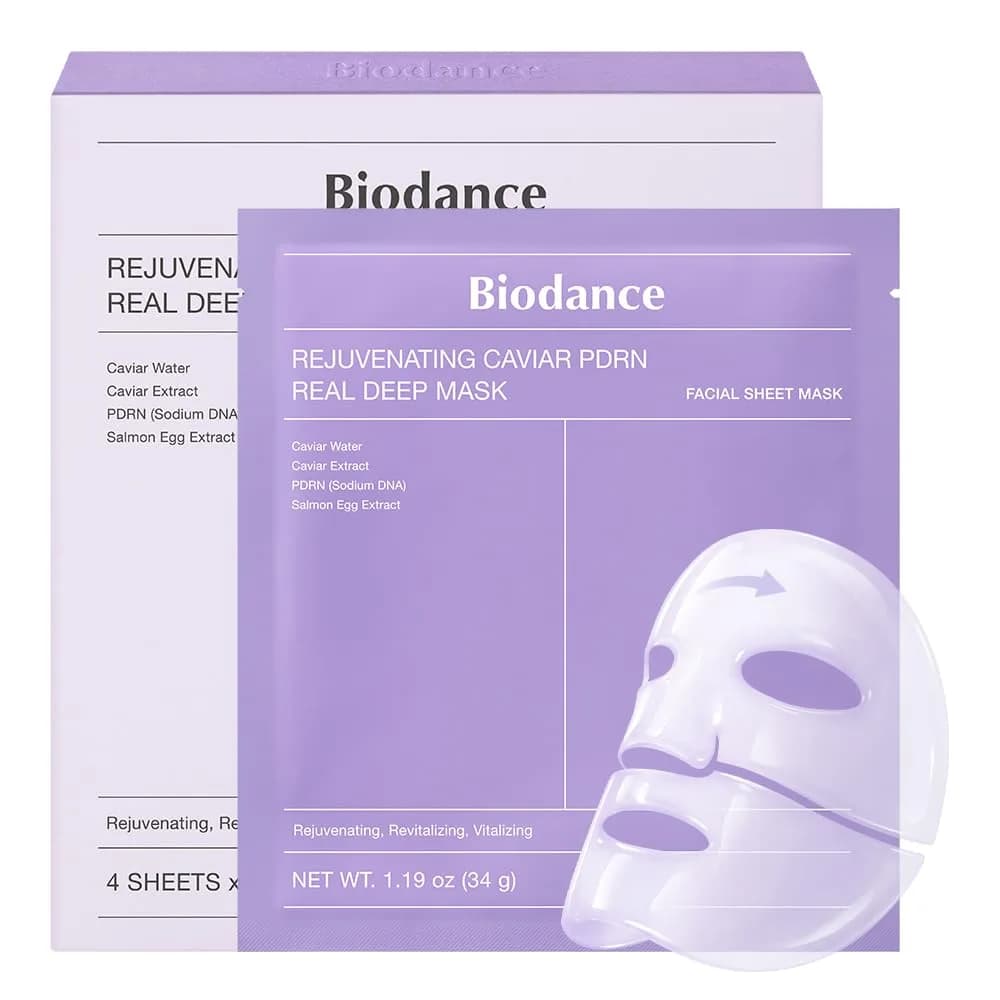 BIODANCE Rejuvenating Caviar PDRN Deep Mask 1.19oz (34g) x 4 | Skin Firming & Radiance