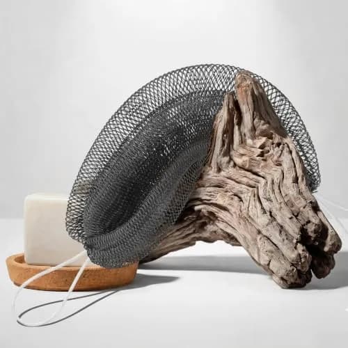UJFQBH African Net Sponge 3 Pack (Aqua Grey) | Deep Cleansing Back Scrubber for Hard to Reach Areas thumbnail 5