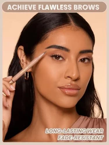 SHEGLAM Dual-Sided Eyebrow Pencil 11 Ebony | Waterproof Matte Cream & Liquid Pen thumbnail 3