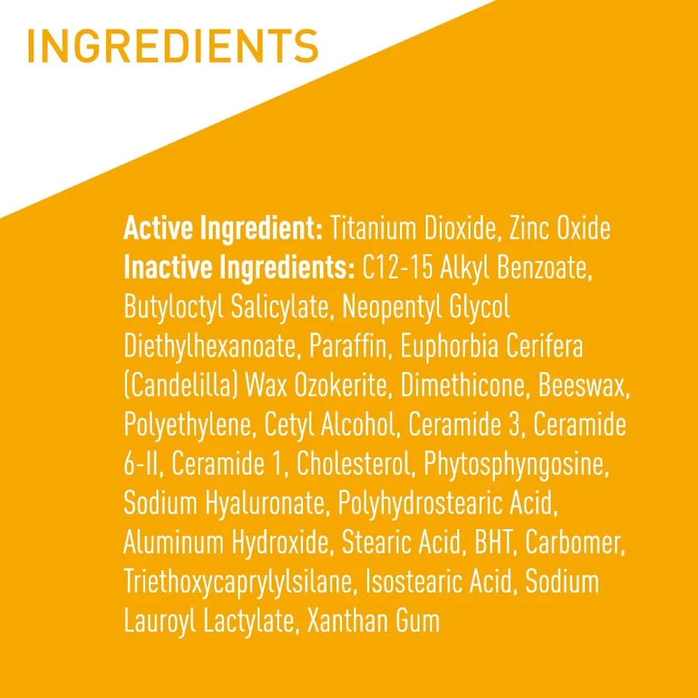 CeraVe Mineral Sunscreen Stick SPF 50, Broad Spectrum Face Sunscreen with Hyaluronic Acid & Ceramides | Fragrance Free & Oil Free - view 7
