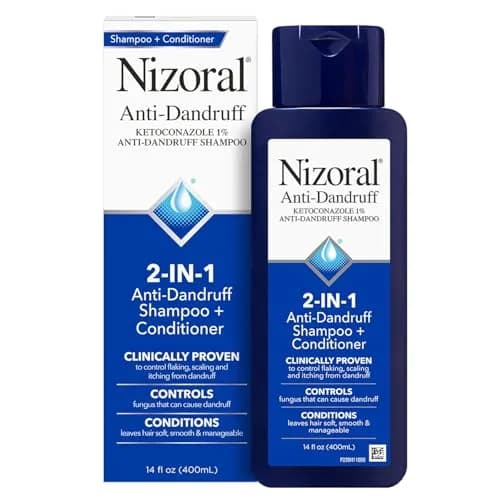 Nizoral 2-in-1 Anti-Dandruff Shampoo and Conditioner with Ketoconazole, 2 x 14 Fl Oz | Controls Scalp Fungus - main product image