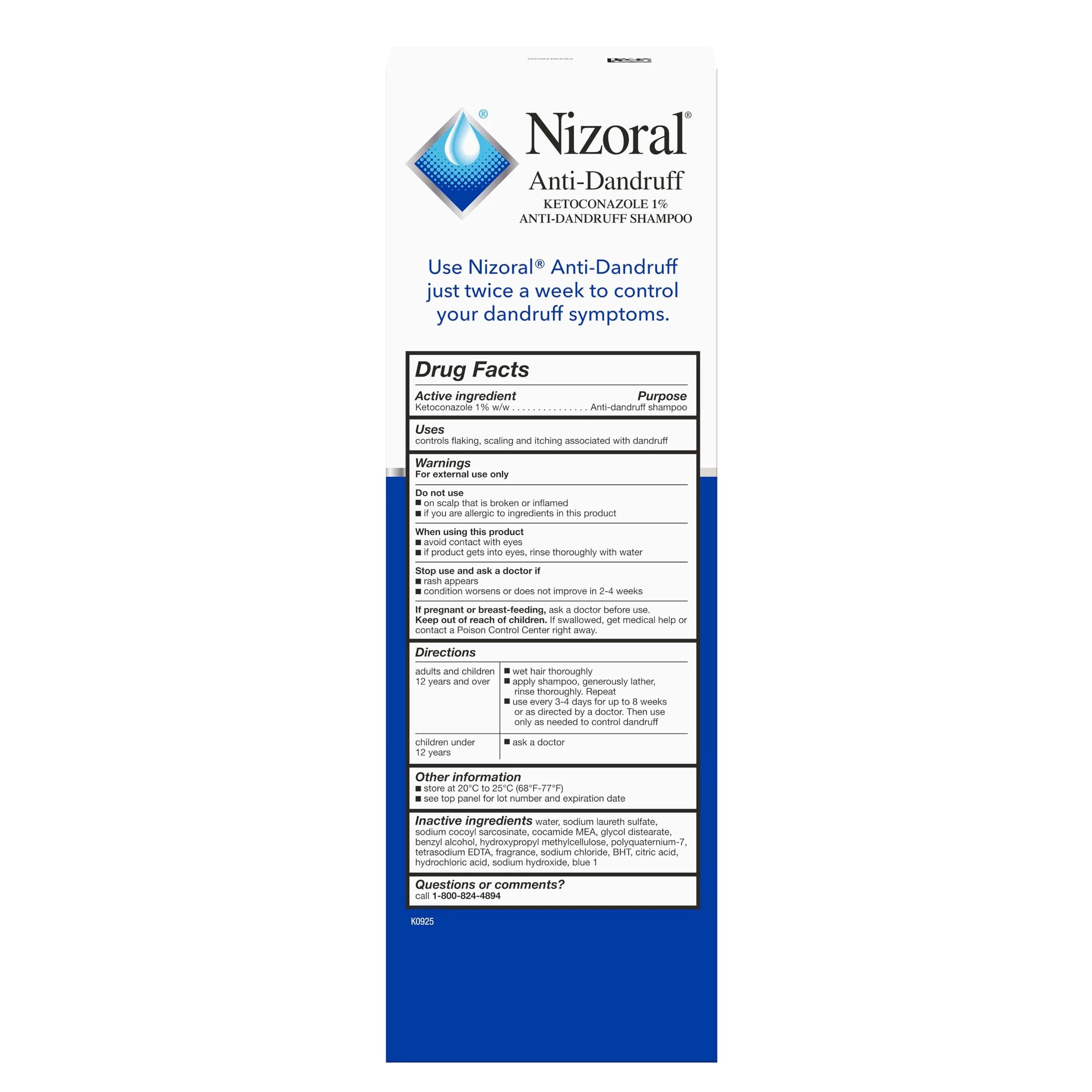 Nizoral 2-in-1 Anti-Dandruff Shampoo and Conditioner with Ketoconazole, 2 x 14 Fl Oz | Controls Scalp Fungus - view 6