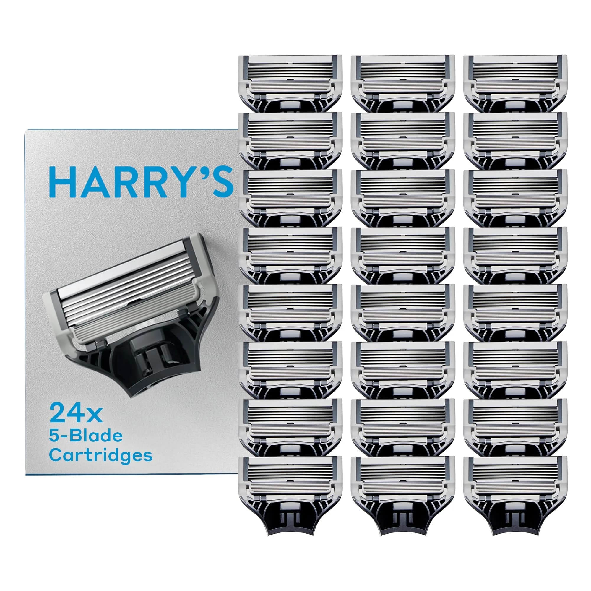 Harry's Original Razor Blades for Men - 24 Cartridges (4 Count, Pack of 6) | German Engineered 5-Blade Refills