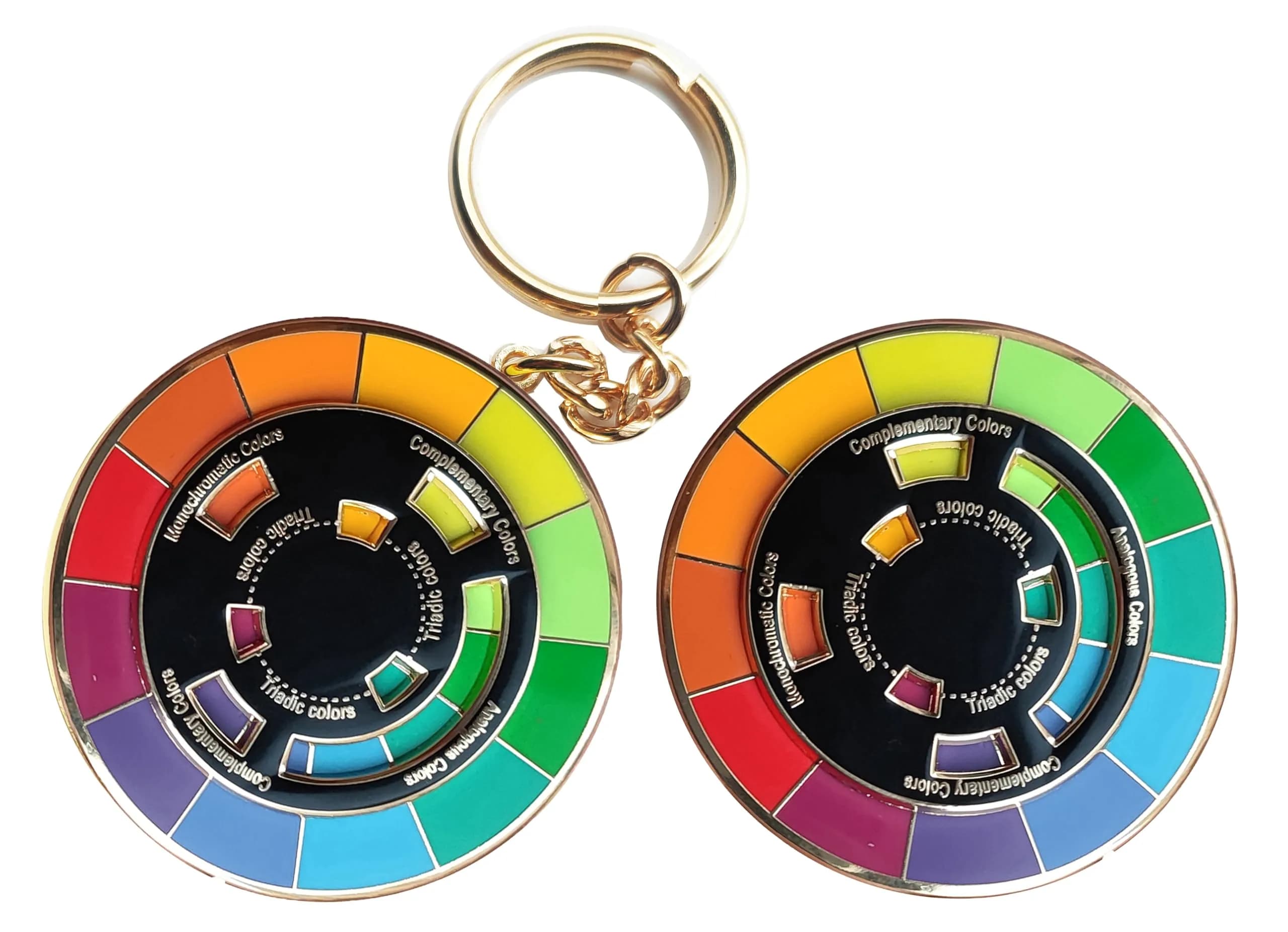 Langjitianya Creative Color Wheel Enamel Pin with Spinning Wheel, 5.1 cm (2 Inches) | Artist Lapel Pin for Backpacks, Suits, Bags - main product image