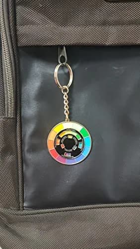 Langjitianya Creative Color Wheel Enamel Pin with Spinning Wheel, 5.1 cm (2 Inches) | Artist Lapel Pin for Backpacks, Suits, Bags thumbnail 4