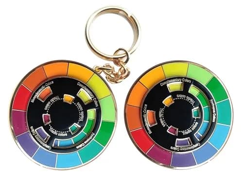 Langjitianya Creative Color Wheel Enamel Pin with Spinning Wheel, 5.1 cm (2 Inches) | Artist Lapel Pin for Backpacks, Suits, Bags thumbnail 1