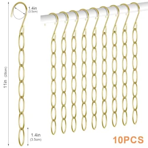 NiHome Clothing Chain Hangers 10-Pack | Space Saving Metal Closet Organizer for All Garments thumbnail 7