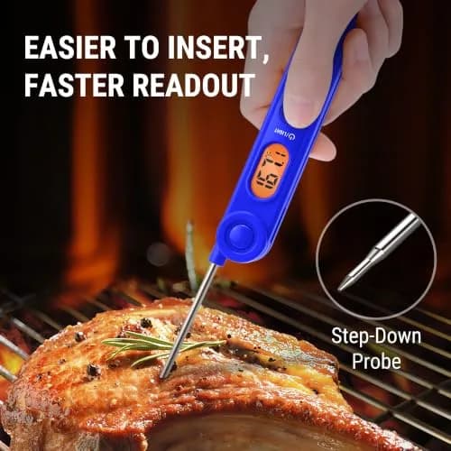 TempPro TempSwift Digital Meat Thermometer for Cooking with Foldable Probe & Backlight | 300°C (572°F) Instant Read thumbnail 4
