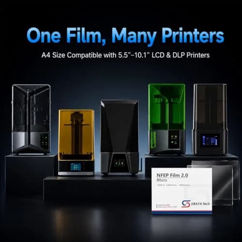 Siraya Tech NFEP 2.0 Pro Release Film 145μm (2 Pcs, A4 Size) | Ultra-Low Peel Force for High-Speed Resin Printing thumbnail 6