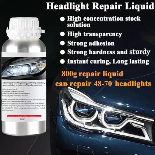 Pmbqifay Headlight Restoration Kit 800g | Restores Yellowed, Hazy, Oxidized Headlights thumbnail 3