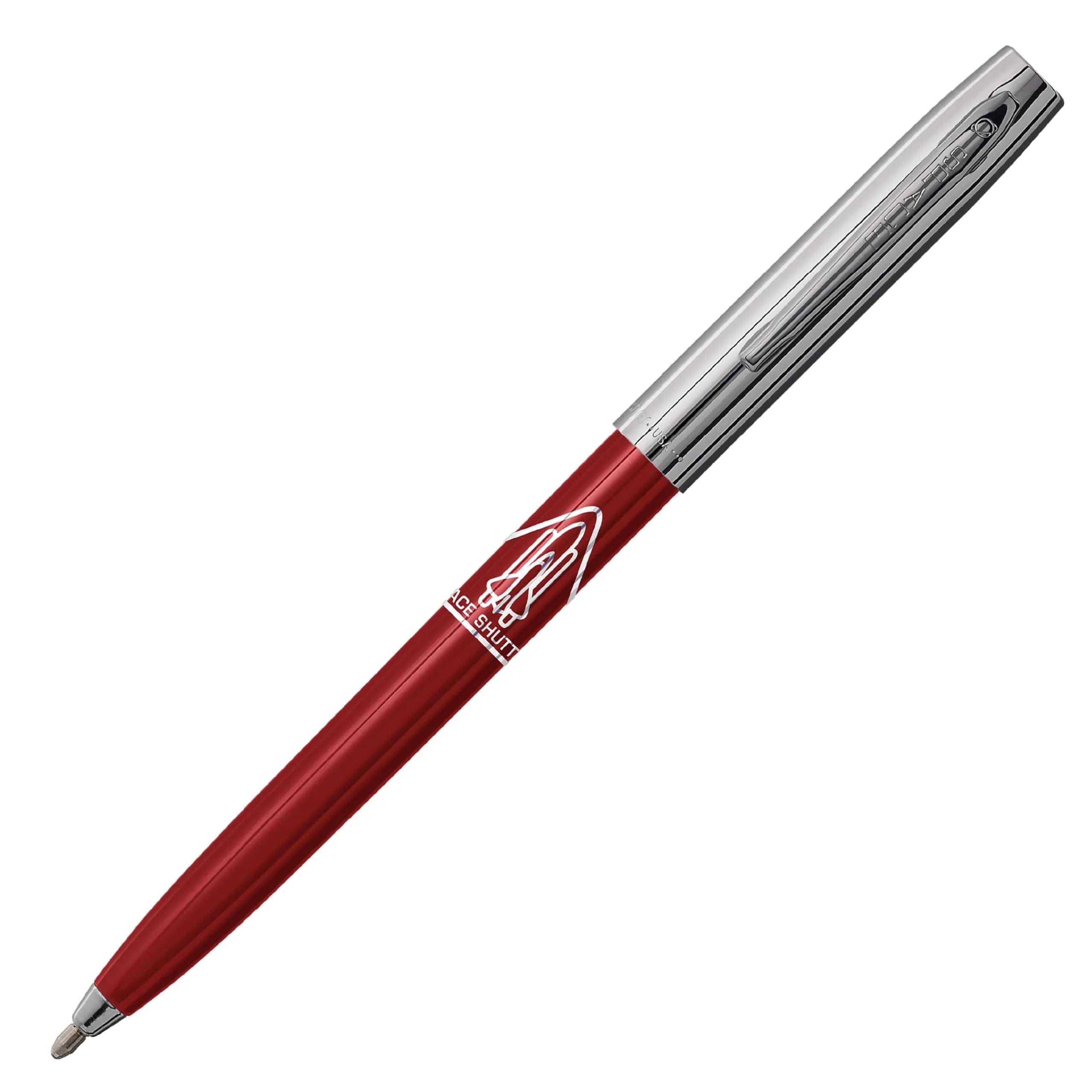 Fisher Space Pen Red Barrel / Chrome Cap Space Shuttle Imprint Cap-O-Matic Pen | Writes Upside Down & Extreme Temperatures - main product image