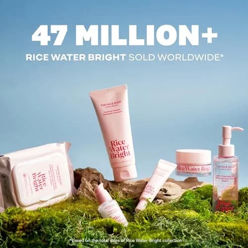 The Face Shop Rice Water Bright Foaming Cleanser 2x5.0 fl oz | Deep Pore Cleansing & Hydrating thumbnail 4