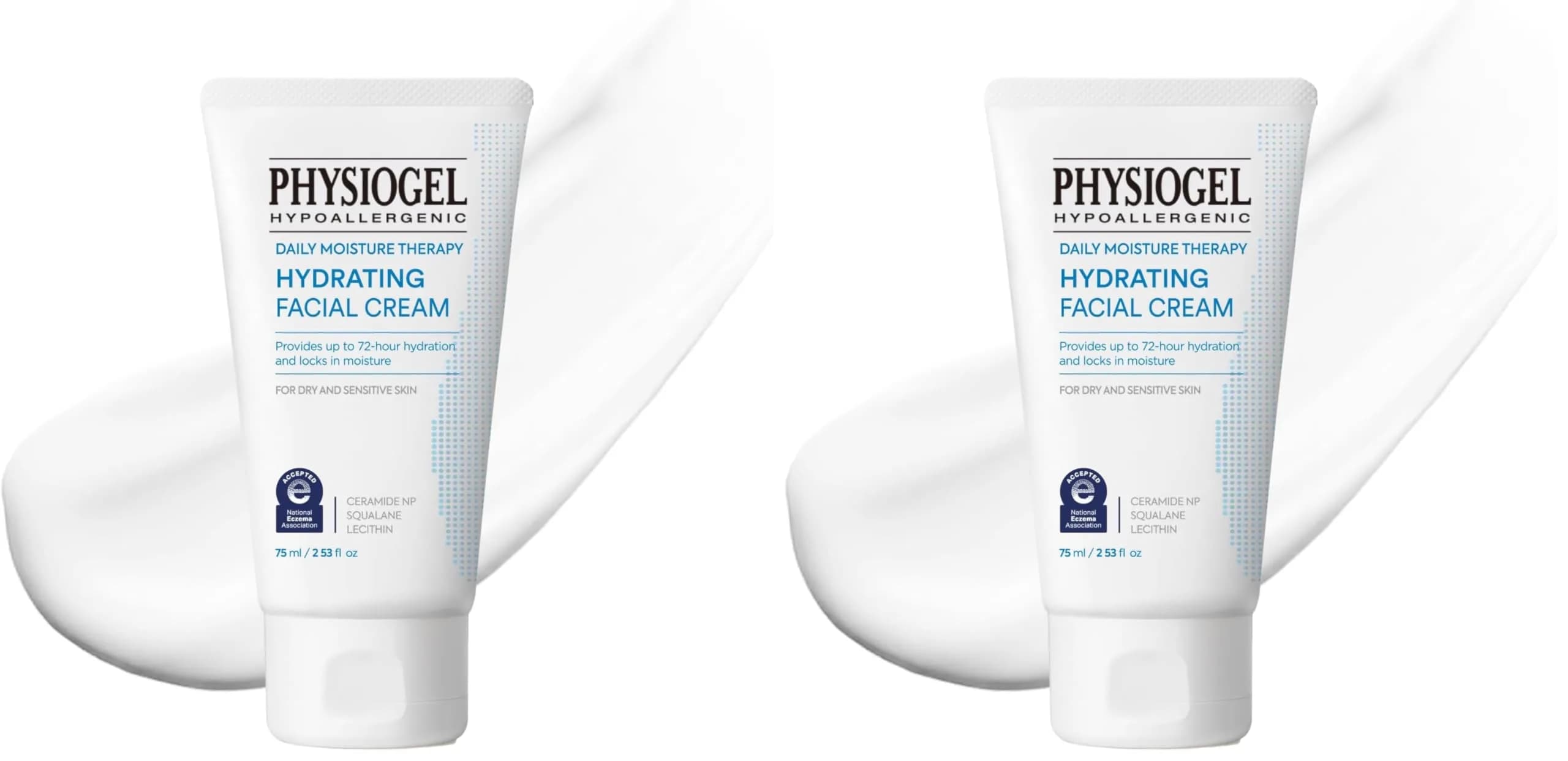 PHYSIOGEL Daily Moisture Therapy Hydrating Facial Cream Pack of 2 | 150ml (5 Fl Oz) Lightweight Face Moisturizer for Dry & Sensitive Skin - main product image