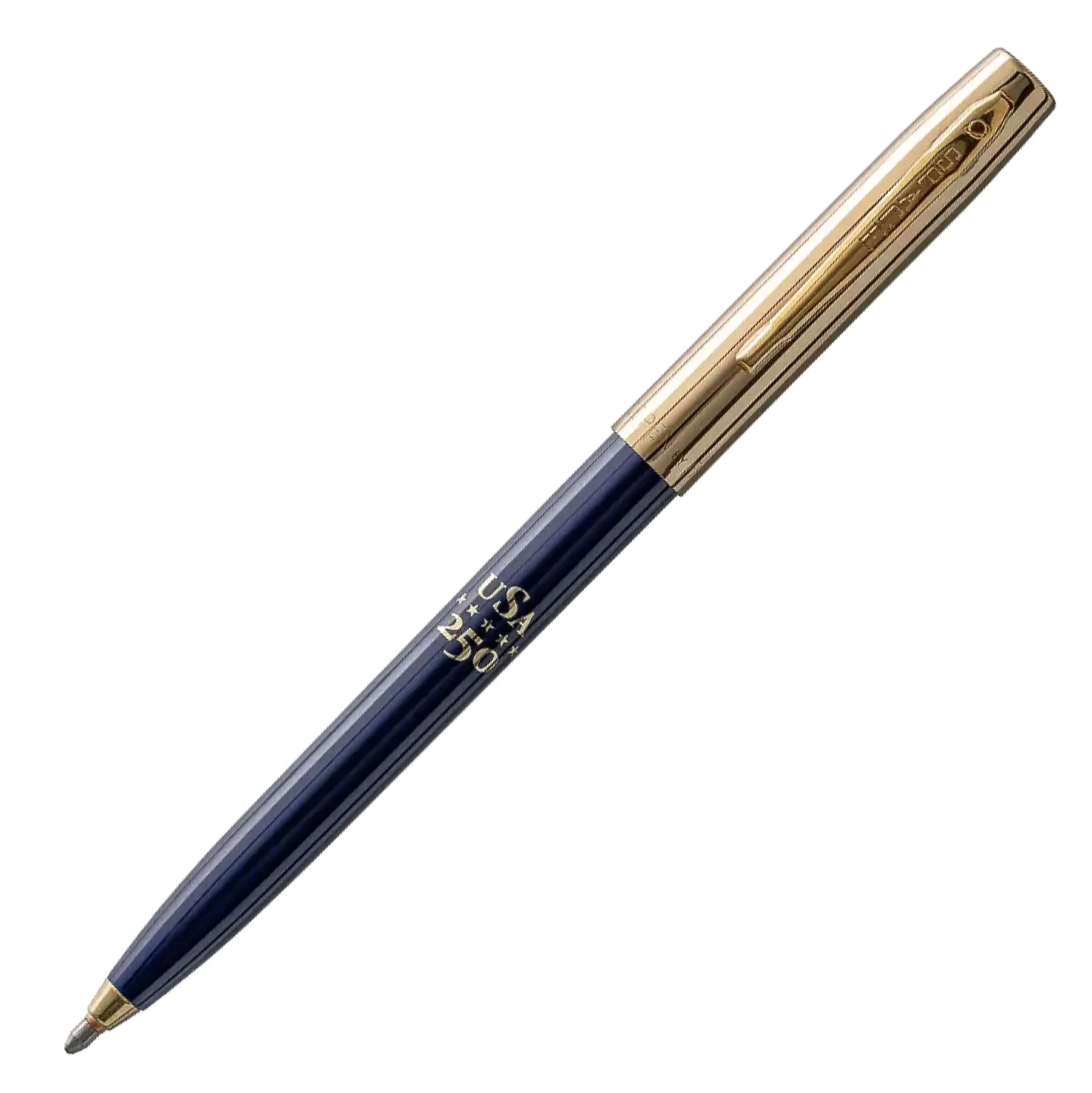 Fisher Space Pen Cap-O-Matic Green Barrel / Gold Cap Space Shuttle Imprint Pen — Blue and Gold United States 250