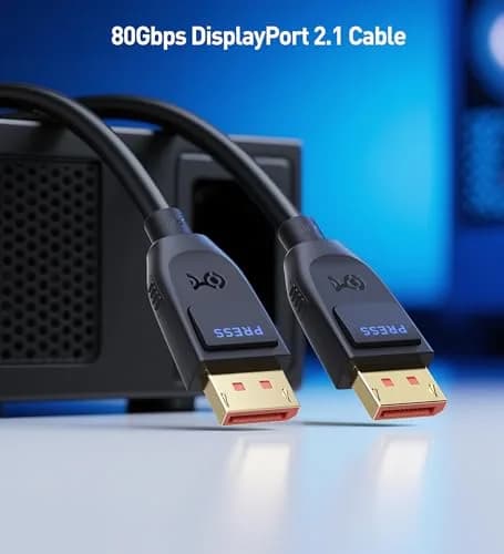 Cable Matters 80Gbps DisplayPort 2.1 Cable, 3m (9.8ft) Black | Supports 16K@60Hz, 8K@240Hz, 4K@240Hz thumbnail 2