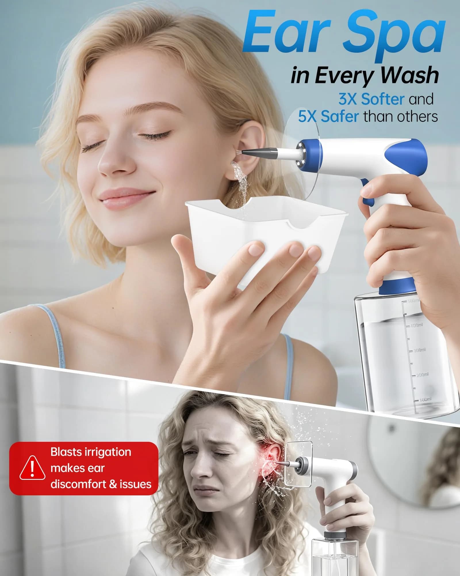 featjoy Electric Ear Wax Removal Kit with AI Chip & Real-Time Temp Display | 500ml Water Tank, 12 Modes, 180-Day Battery - view 3