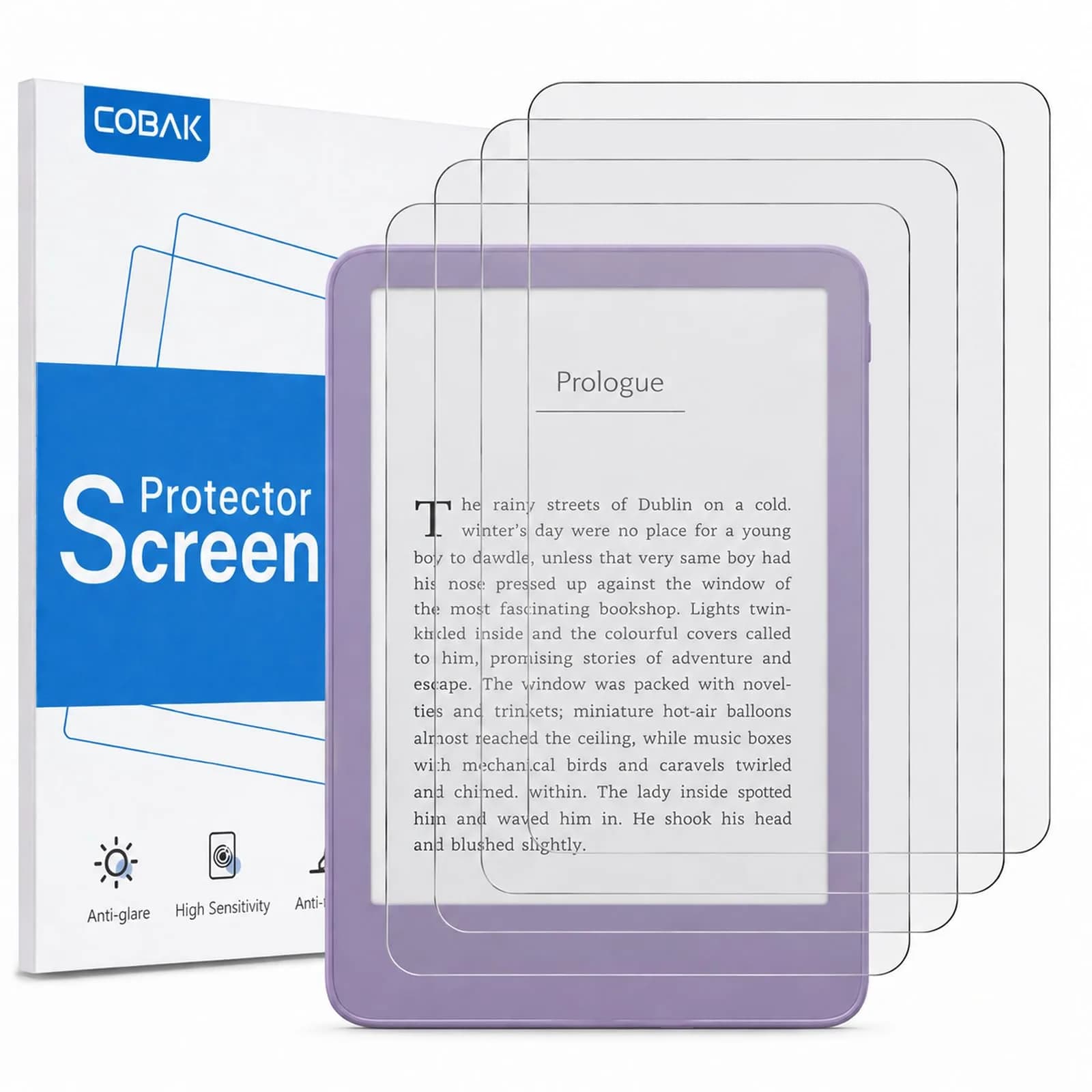 CoBak 4 Pack Matte Screen Protector for 6" Display | Anti-Glare, Scratch Resistant, Precise Fit - main product image