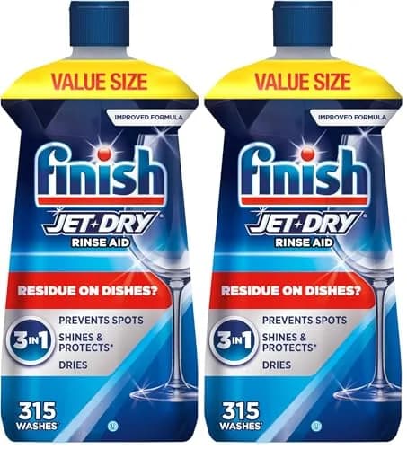 Finish Jet-Dry Dishwasher Rinse Aid Liquid 1.9L (64 Fl Oz) | Prevents Spots & Residues thumbnail 1
