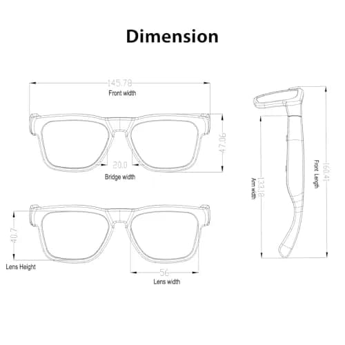 OhO sunshine Smart Glasses Photochromic Bluetooth Sunglasses | AI Real-Time Translation & Open-Ear Audio (36g, Shiny Black) thumbnail 9