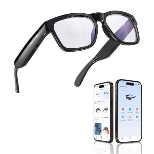 OHO AI Smart Glasses with Blue Light Blocking Lens & Open Ear Bluetooth Audio, Unisex Standard Size | AI Translation & Hands-Free Calls thumbnail 1