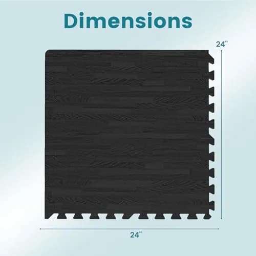 HAPPYGRILL Interlocking Wood Grain EVA Foam Floor Tiles | 25 PCS, 100 Sq. Ft, Anti-Slip, Easy to Install thumbnail 8