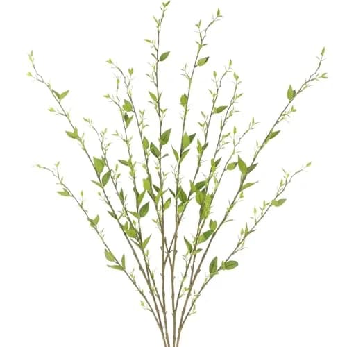 ACRYCS Artificial Branches with Leaves Green 37" (94cm) Faux Greenery Stems, Pack of 4 | Realistic Silk Foliage for Tall Vases thumbnail 1