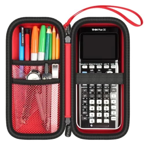PAIYULE Red Hard Shell Calculator Case for TI-84 Plus CE/Evo/TI-30XS/TI-Nspire CX II, 23cm (9.06in) thumbnail 1