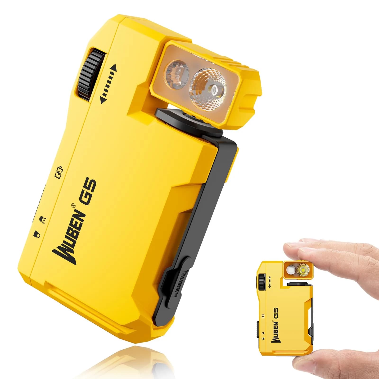WUBEN G5 EDC Rechargeable Flashlight 400 Lumens | Compact Mini Pocket LED Torch with RGB, Magnetic Base, Type-C Charging - main product image