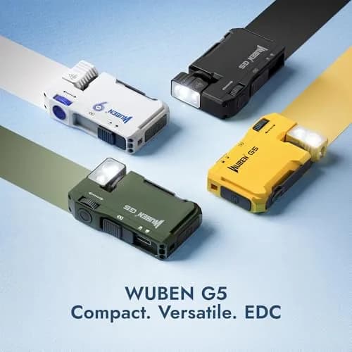 WUBEN G5 EDC Rechargeable Flashlight 400 Lumens | Compact Mini Pocket LED Torch with RGB, Magnetic Base, Type-C Charging thumbnail 2