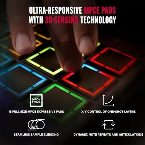 Akai Professional MPC Live III Retro Portable Music Production Center | Standalone, 8-Core, 128GB Storage, 7-inch Touchscreen thumbnail 4