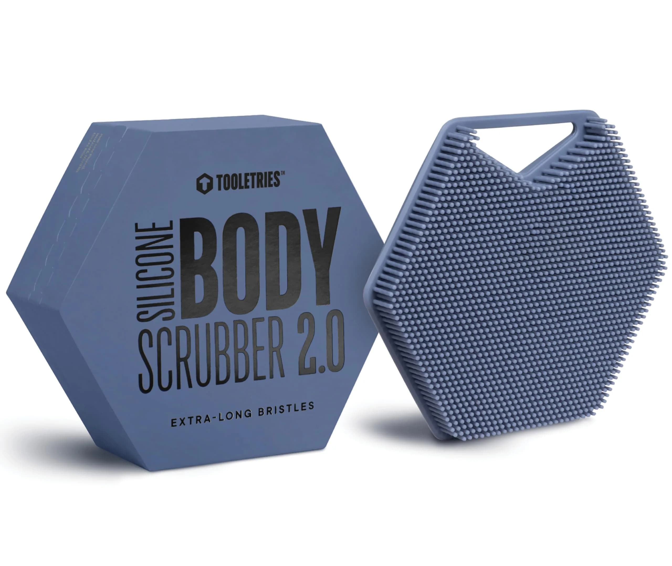 TOOLETRIES Silicone Body Scrubber 2.0 Glacier | Longer Bristles for Deep Cleaning & Exfoliation — Glacier