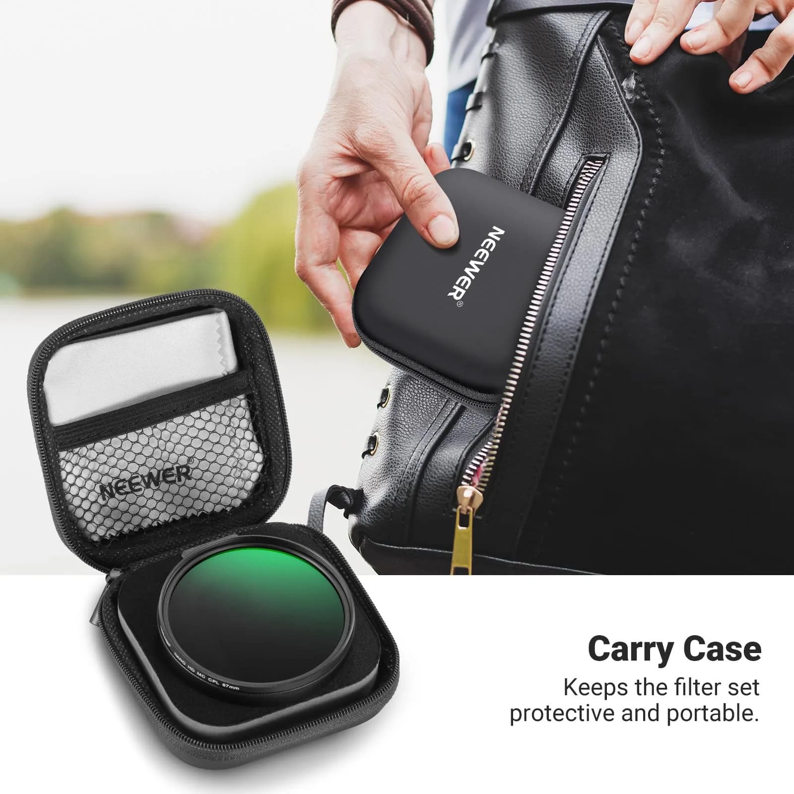 NEEWER 67mm Phone CPL Filter with Cold Shoe Clip & HD Glass | 67mm Thread Mount for Smartphones - view 9