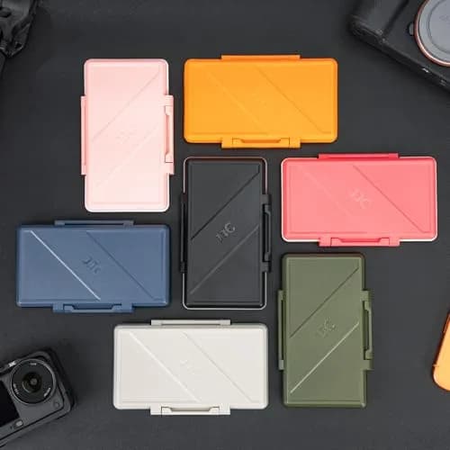 JJC Olive Green 36-Slot Memory Card Case | Water-Resistant & Anti-Shock for 12 SD + 24 Micro SD Cards thumbnail 5