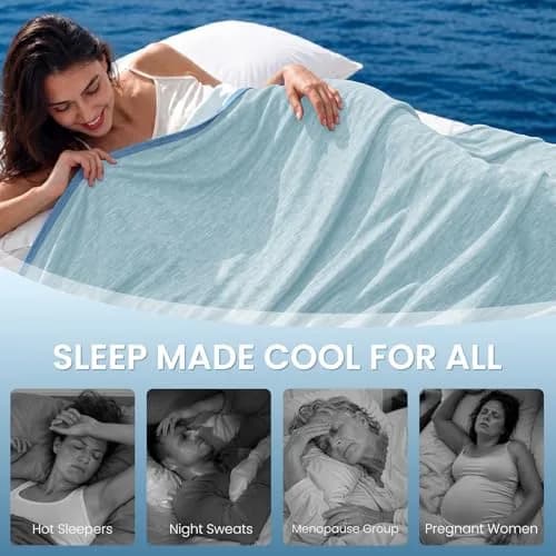 Topcee Cooling Blanket Queen Size 213x213 cm (90"x90") | Breathable, Lightweight, Q-Max > 0.5 thumbnail 4