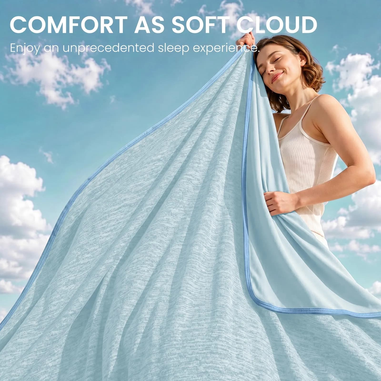 Topcee Cooling Blanket King Size 229cm x 274cm (90"x108") | Japanese Cooling Fiber, Q-Max > 0.5, Breathable - view 6