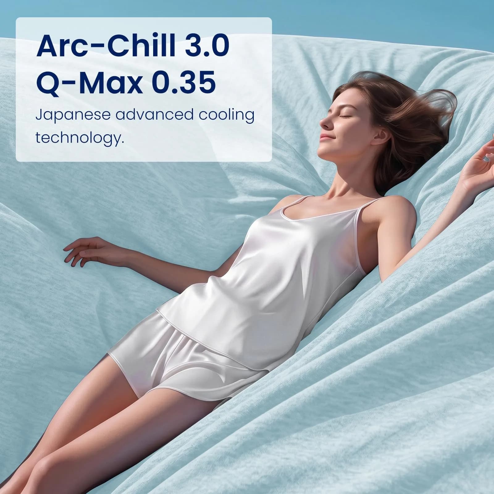 Topcee Cooling Blanket King Size 229cm x 274cm (90"x108") | Japanese Cooling Fiber, Q-Max > 0.5, Breathable - view 7